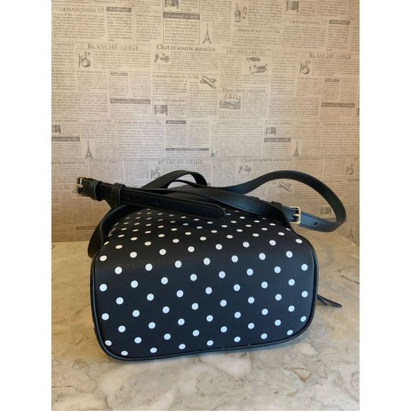 Kate Spade X Disney Minnie Mouse Polka Dots Dot Backpack Black New - Picture 7 of 10